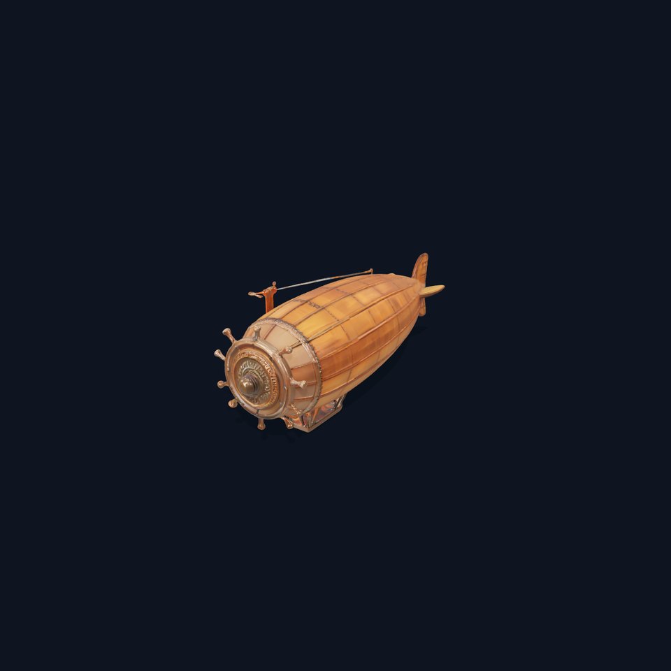 Vintage Copper Airship model pack