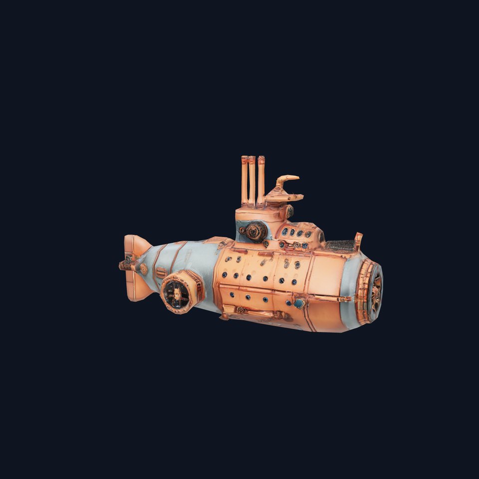 Steampunk Submarine model pack