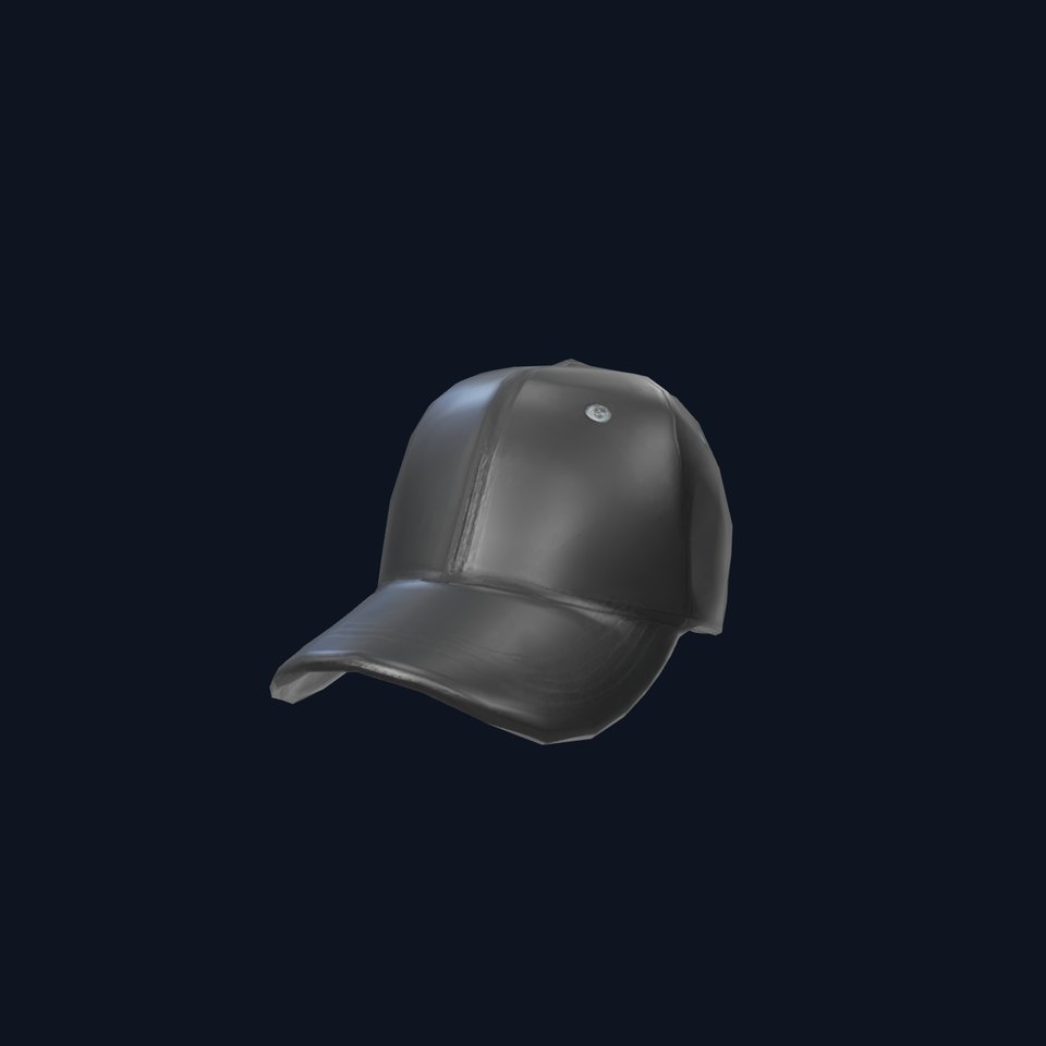 Sleek Black Cap model pack