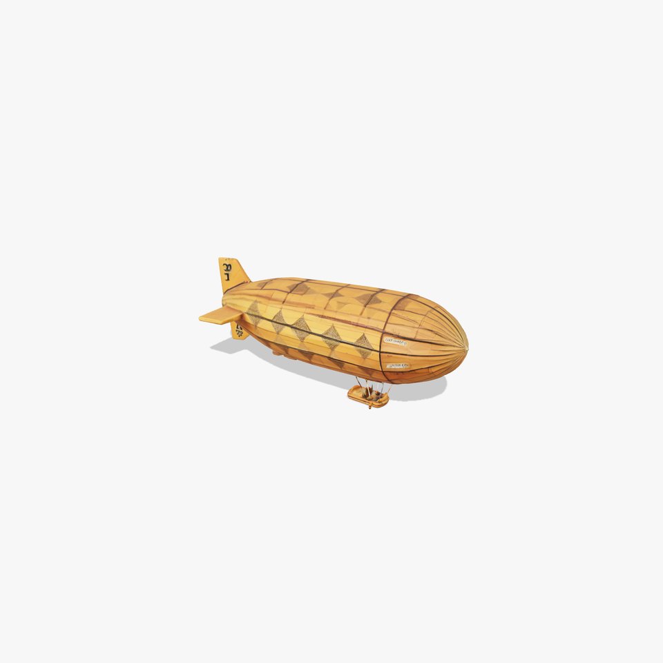 Golden Vintage Airship model pack