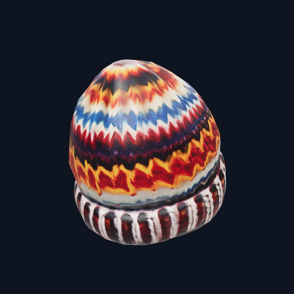 Colorful Knit Beanie model pack