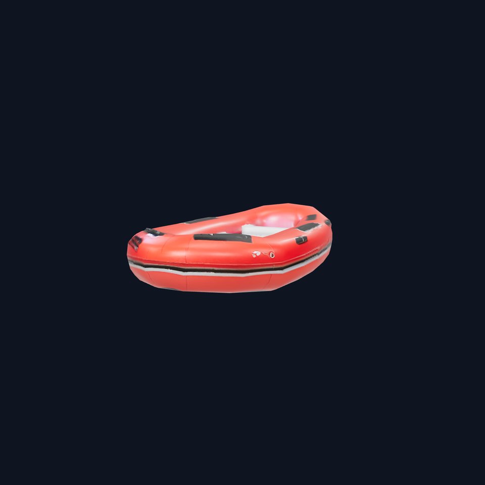 Red Inflatable Boat model pack
