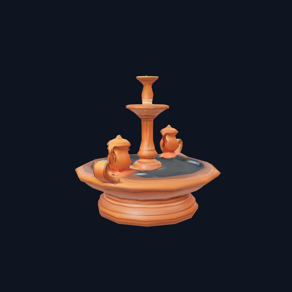 Terracotta Fountain model pack