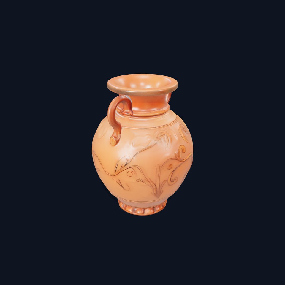 Classic Terracotta Vase model pack