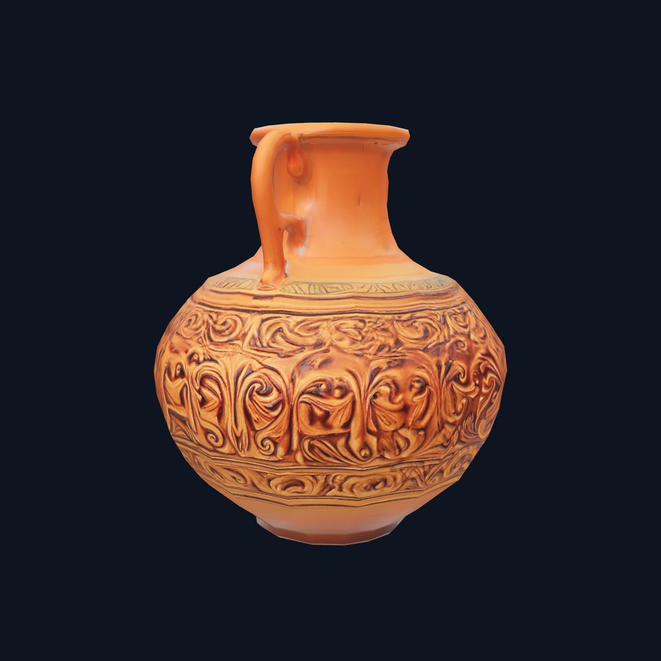 Ornate Terracotta Vase model pack