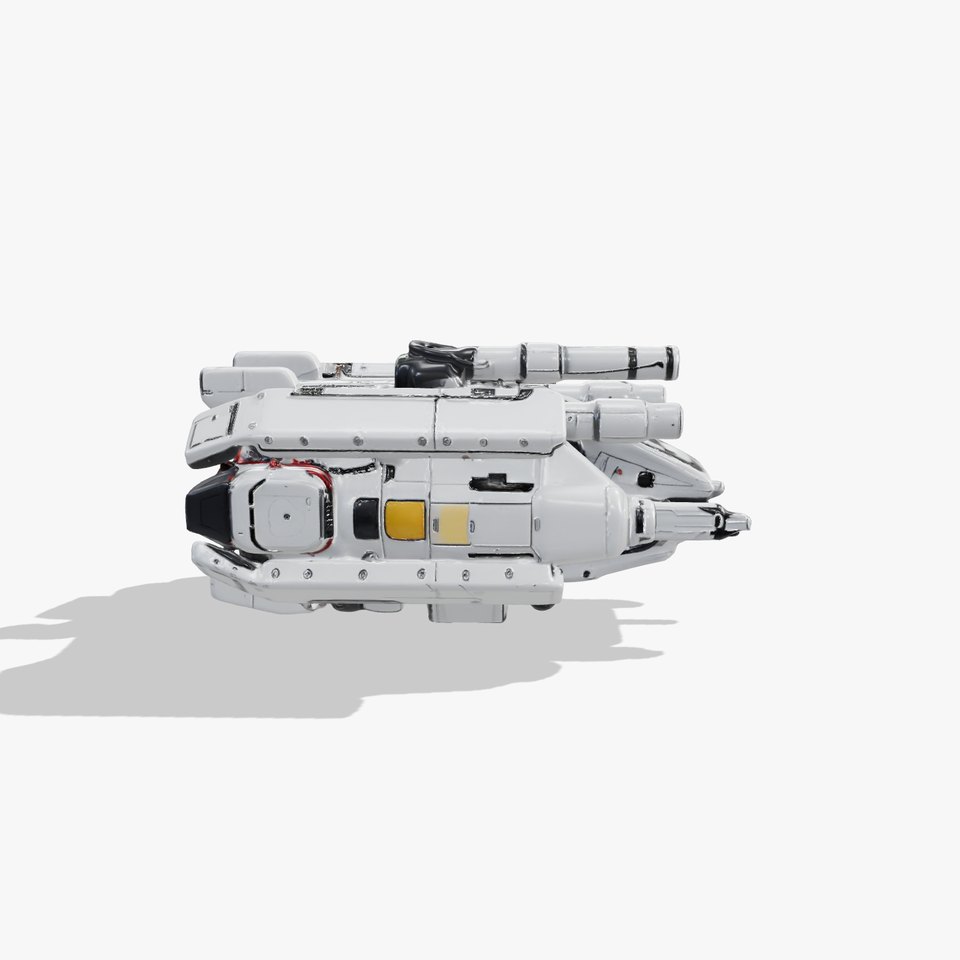 Sleek White Spaceship model pack