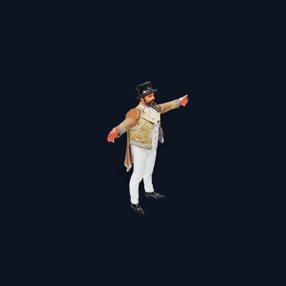 Elegant Ringmaster Costume model pack