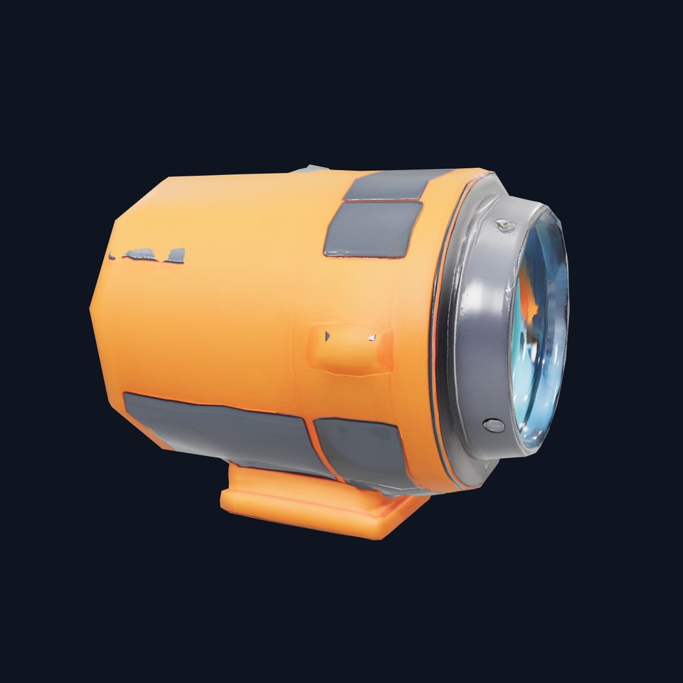 Vibrant Orange Telescope model pack