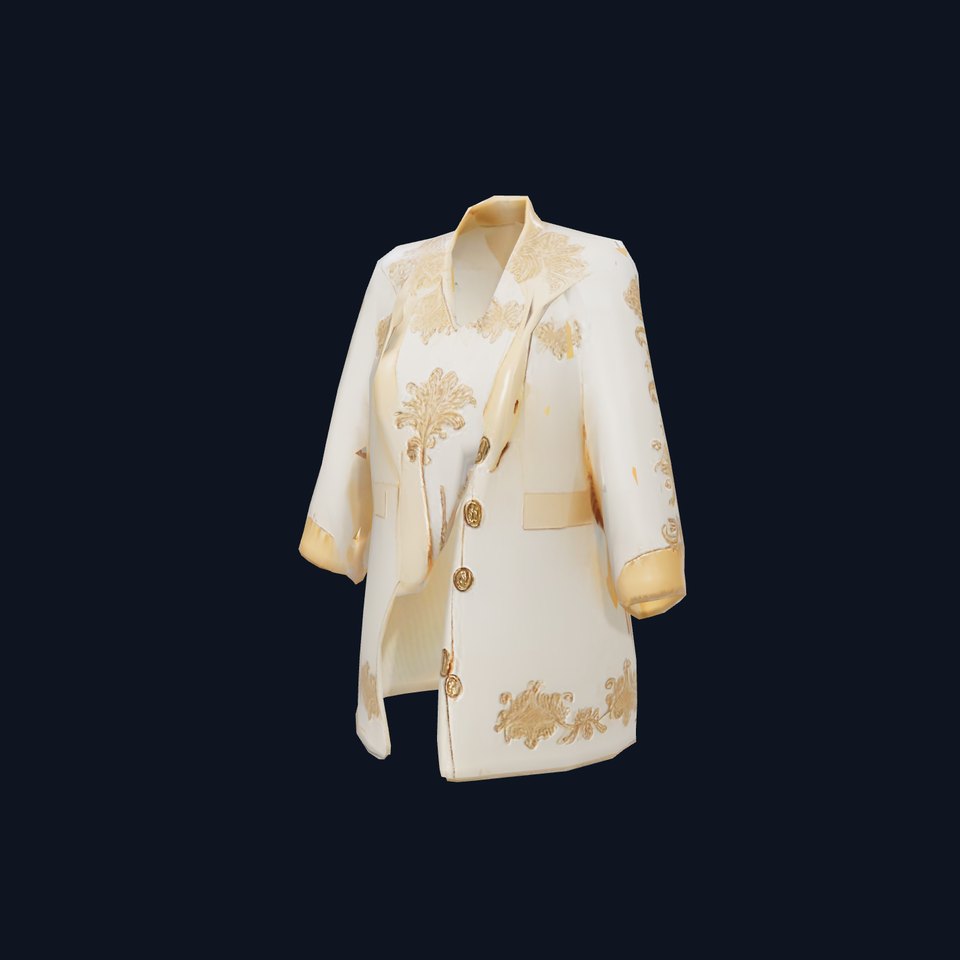Elegant Embroidered Jacket model pack