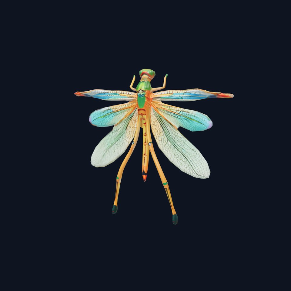 Iridescent Dragonfly model pack