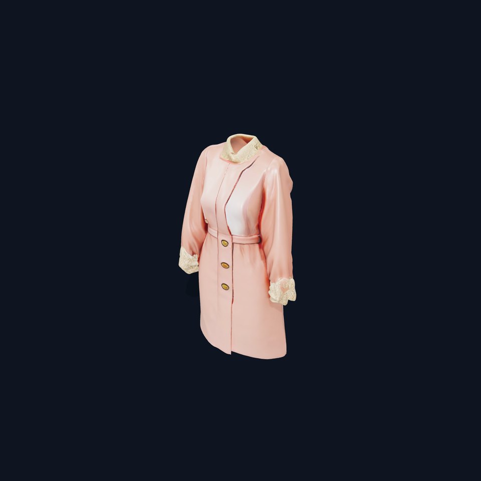 Elegant Pink Coat model pack