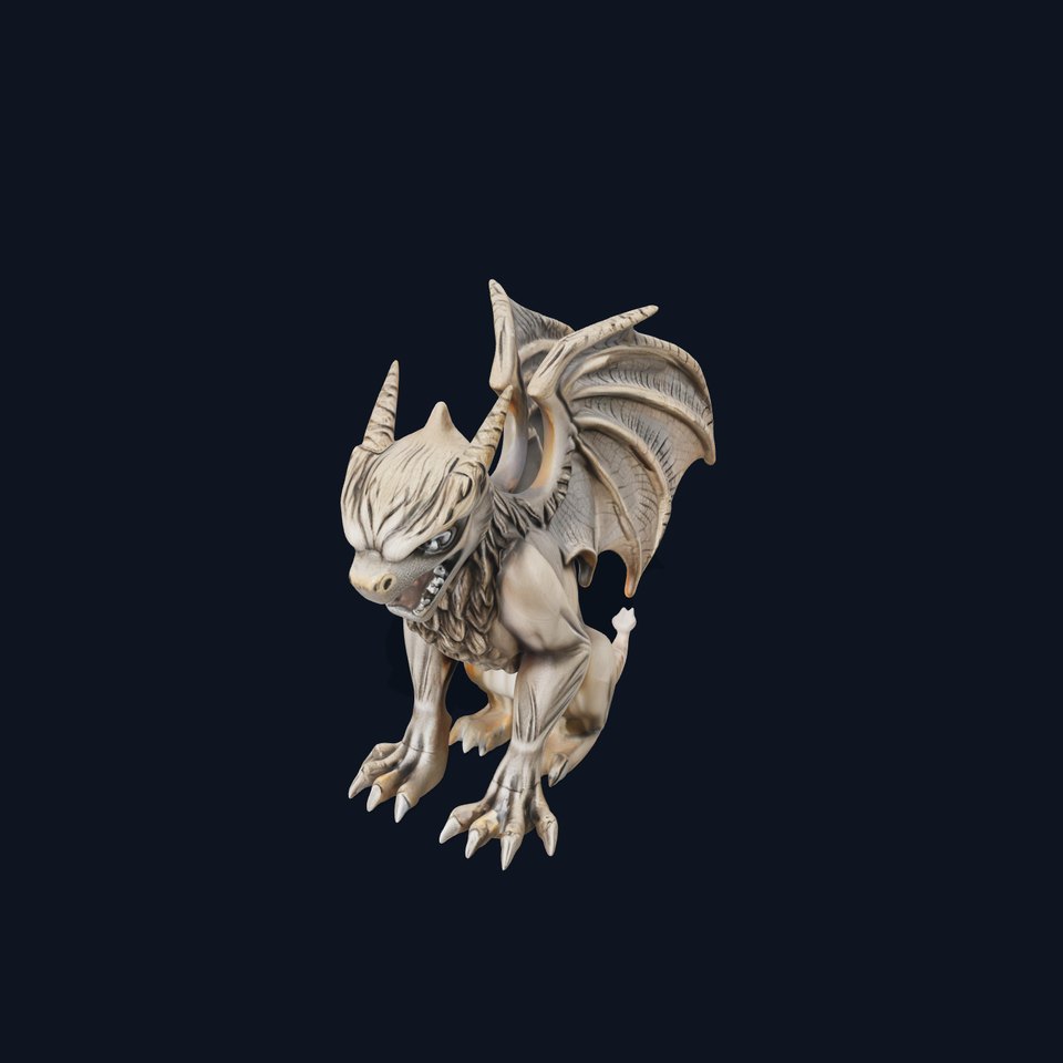 Stone Gargoyle Dragon model pack