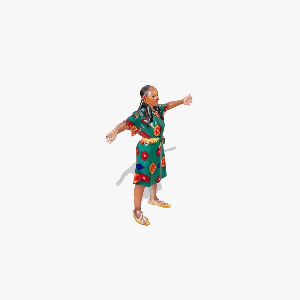 Colorful Sunflower Dress model pack