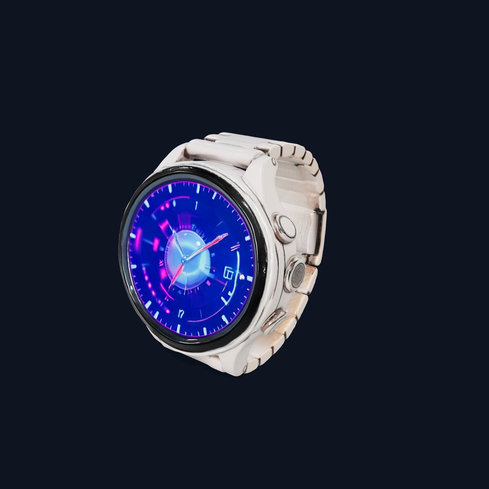 Futuristic Steel Watch model pack viewer poster