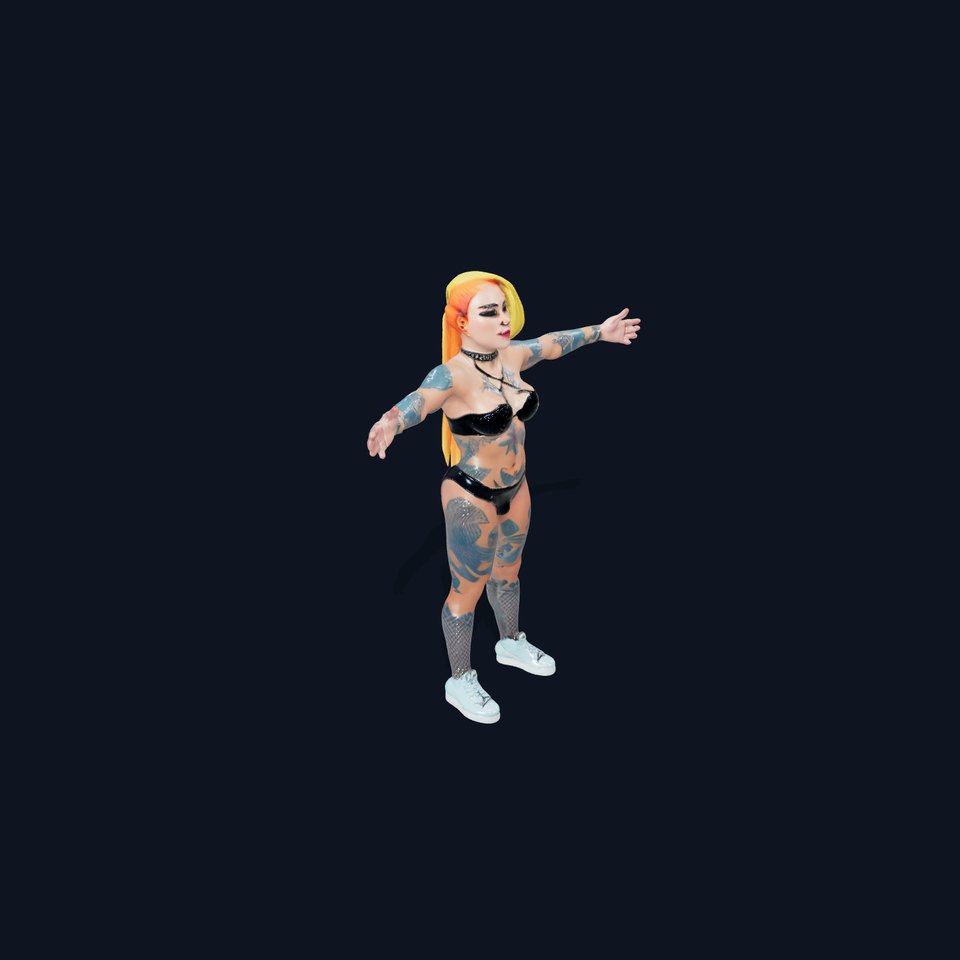 Tattooed Bikini Model model pack