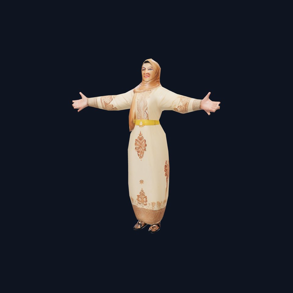 Elegant Floral Abaya model pack viewer poster