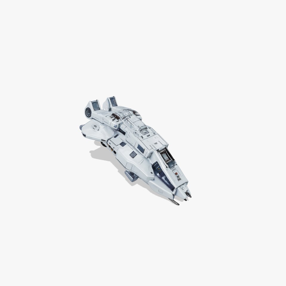 Futuristic Grey Spaceship model pack