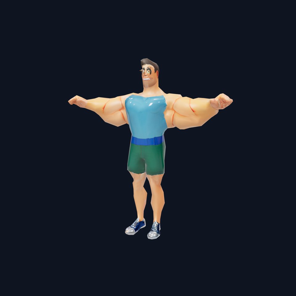 Animated Muscle Hero model pack