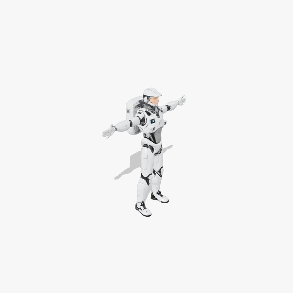 Futuristic White Robot model pack
