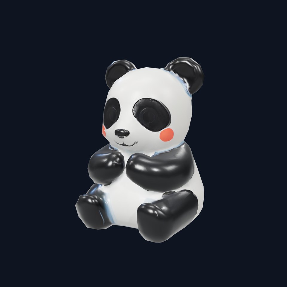 Cute Panda Figurine model pack