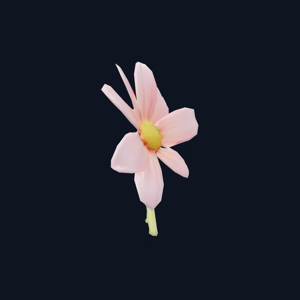 Pink Blossom Flower model pack