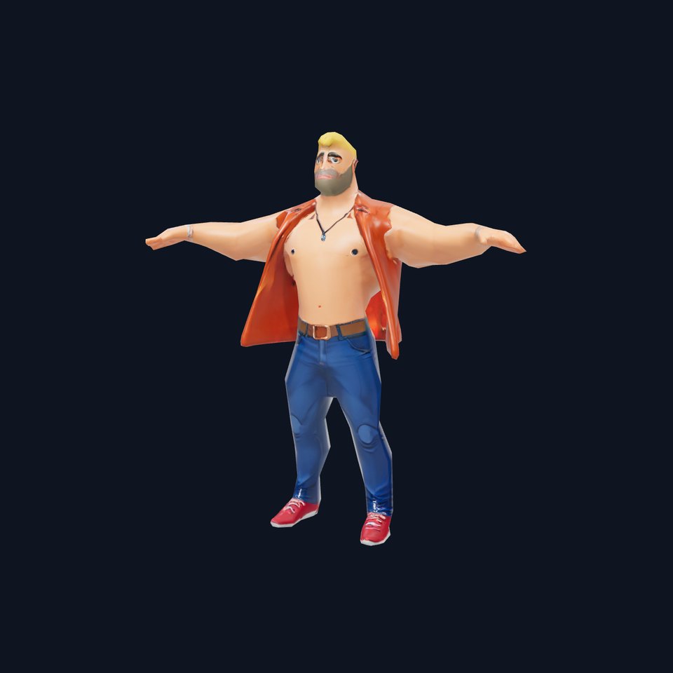 Stylish Muscle Character model pack