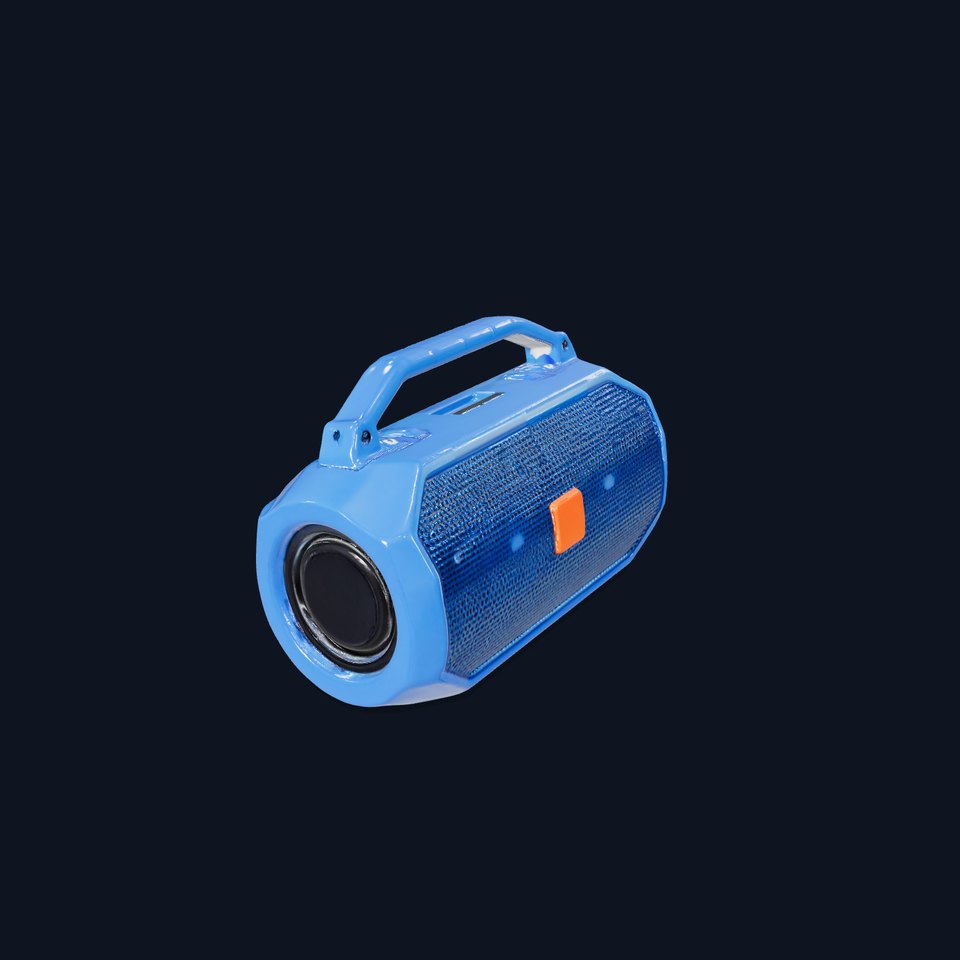 Vibrant Blue Speaker model pack