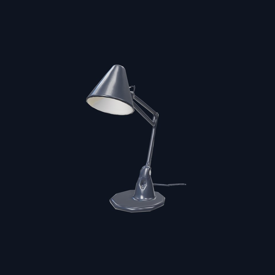 Sleek Black Desk Lamp model pack