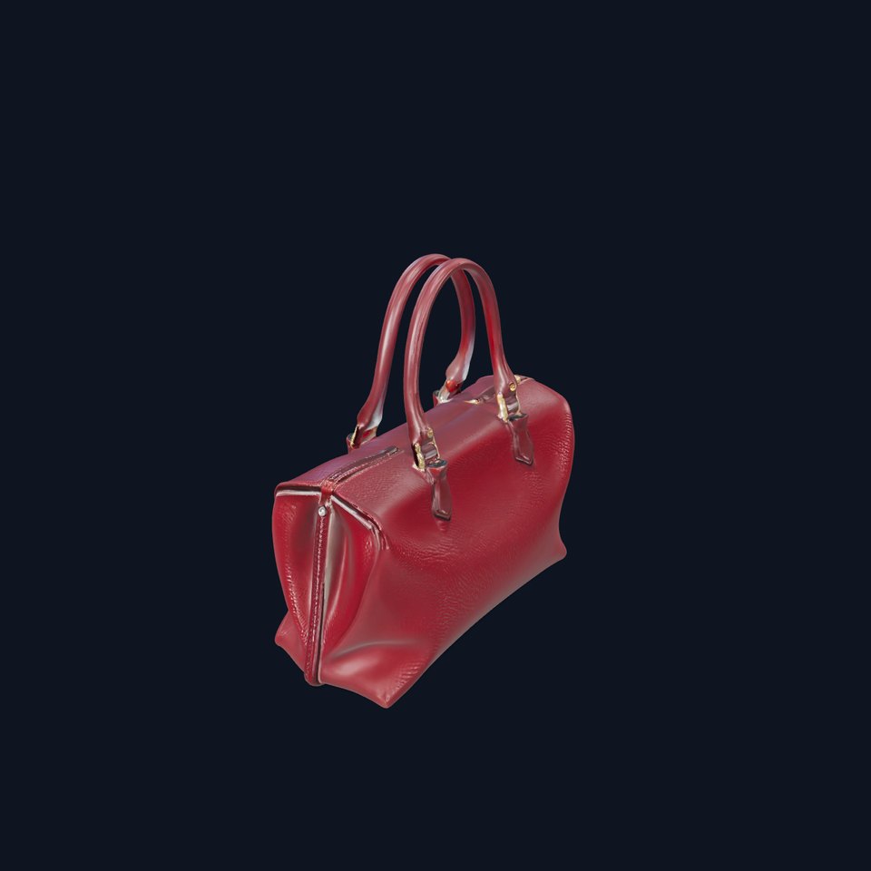 Elegant Burgundy Handbag model pack