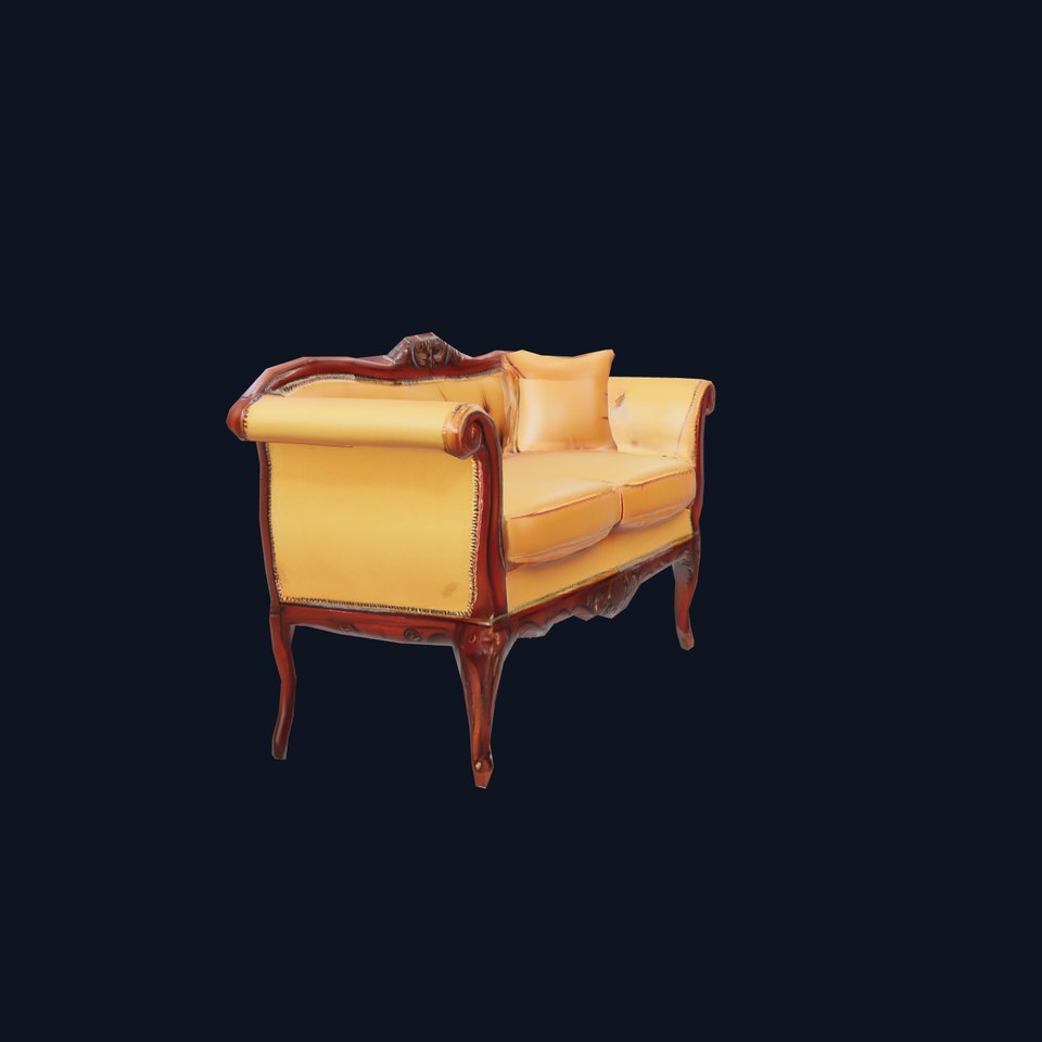 Elegant Victorian Sofa model pack viewer poster