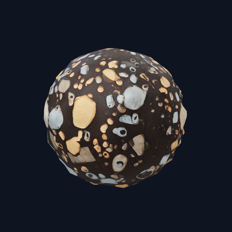 Textured Pebble Sphere model pack