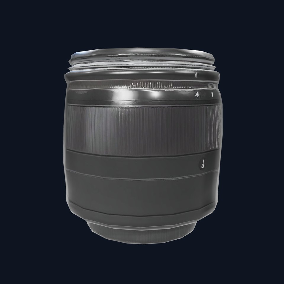 Sleek Black Camera Lens model pack