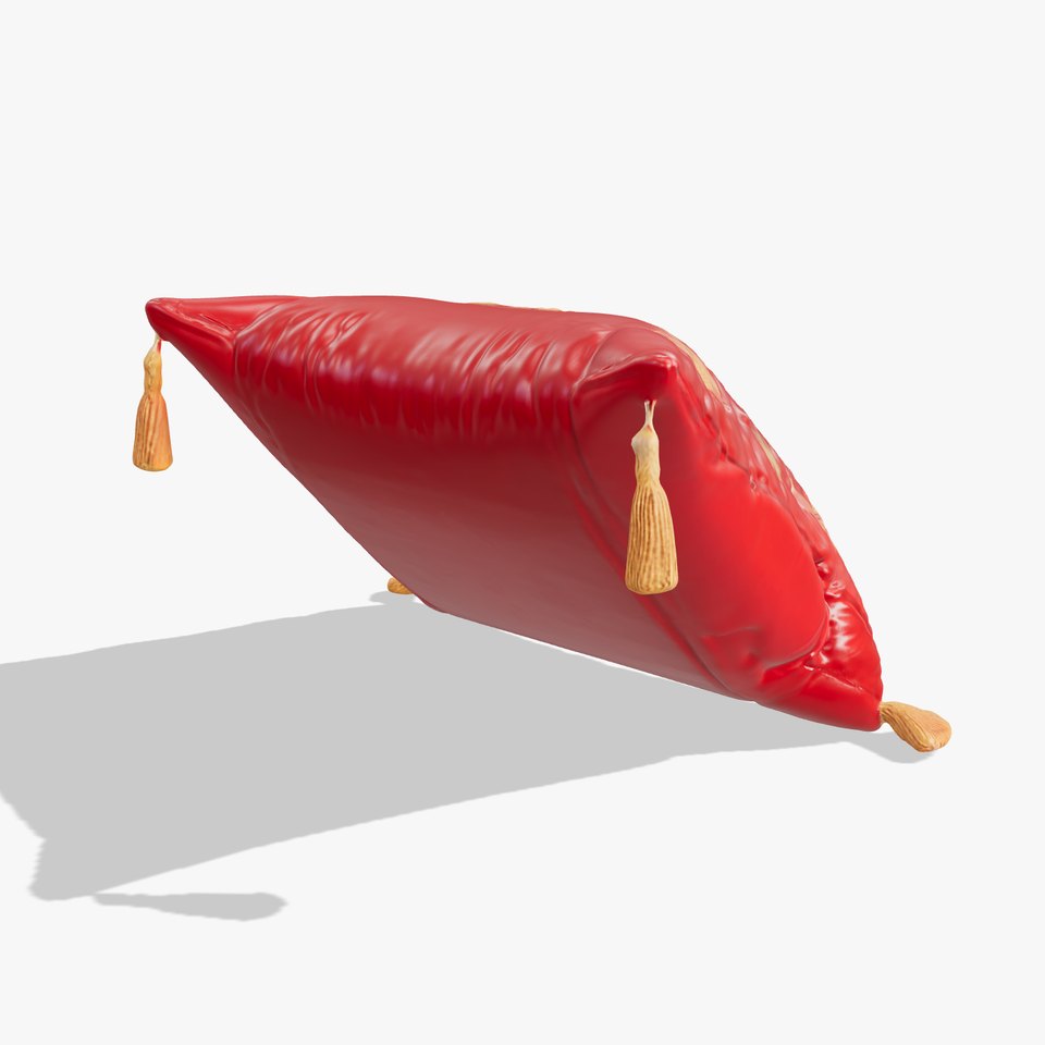 Ornate Red Cushion model pack viewer poster