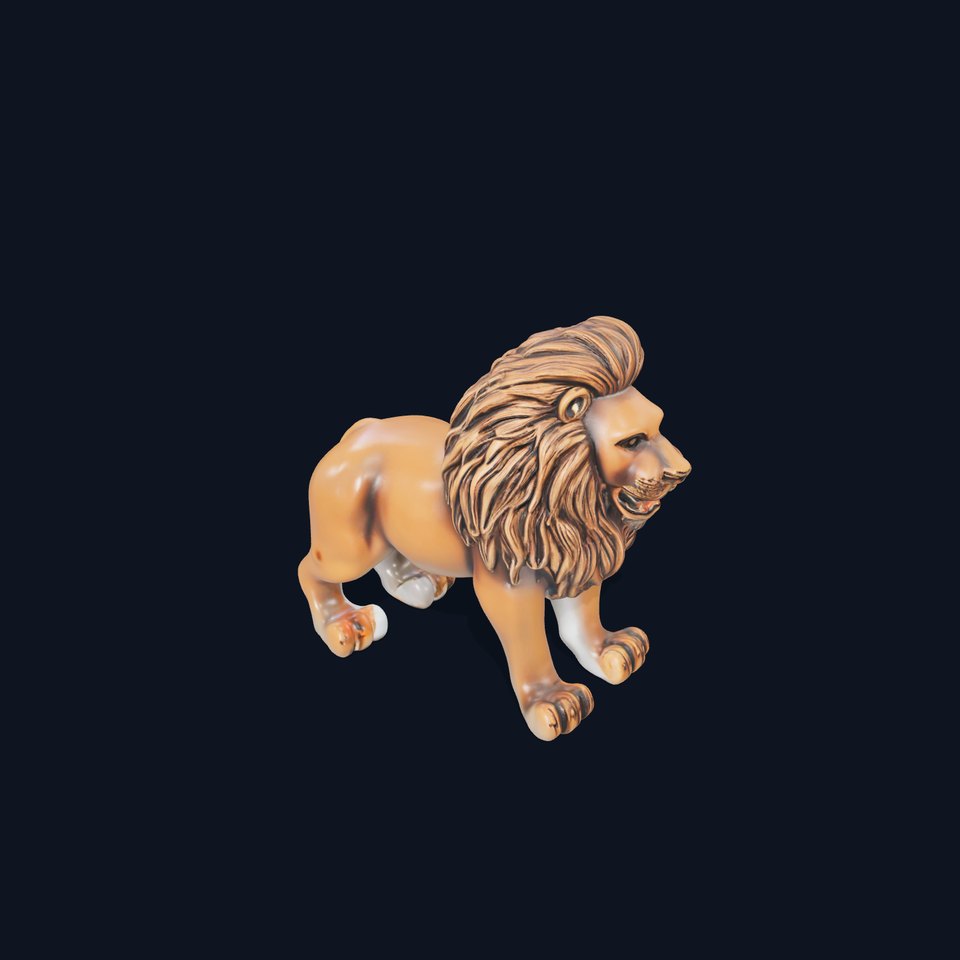 Bronze Lion Sculpture model pack