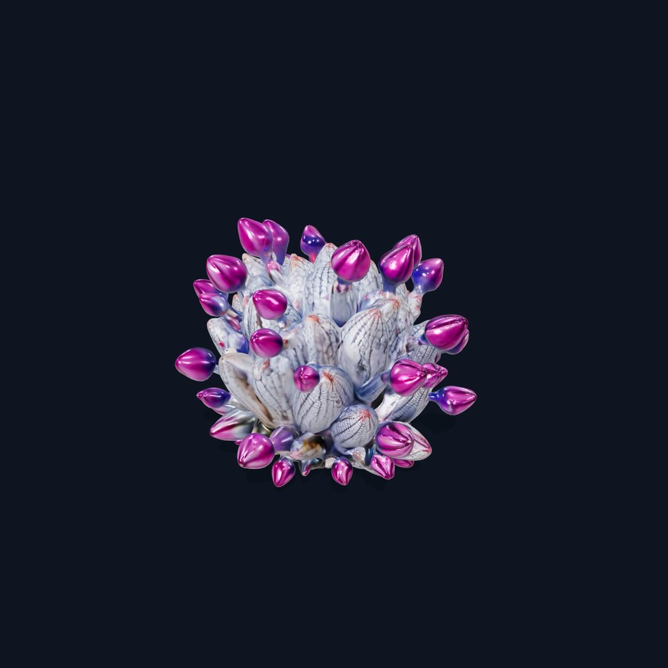 Purple Exotic Succulent model pack