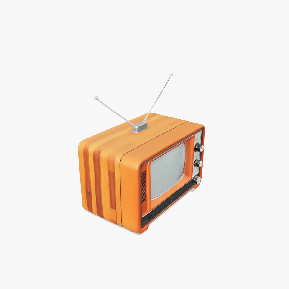 Vintage Wooden TV model pack