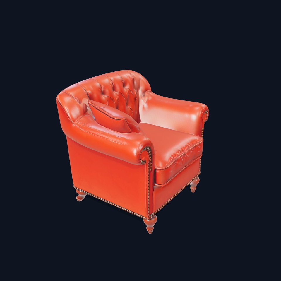 Vintage Leather Armchair model pack