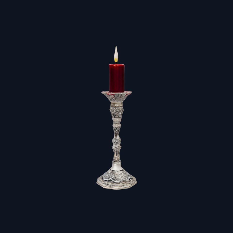 Antique Silver Candlestick model pack
