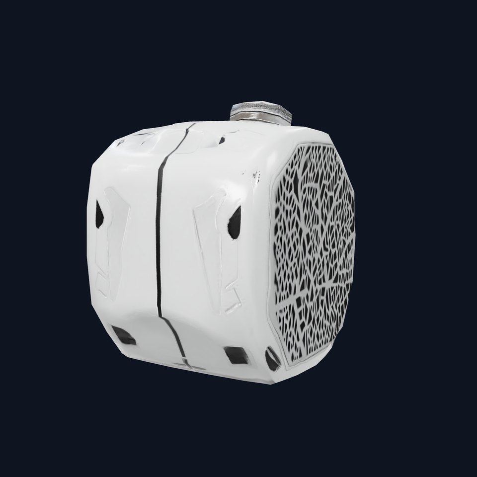 Silver Geometric Speaker model pack