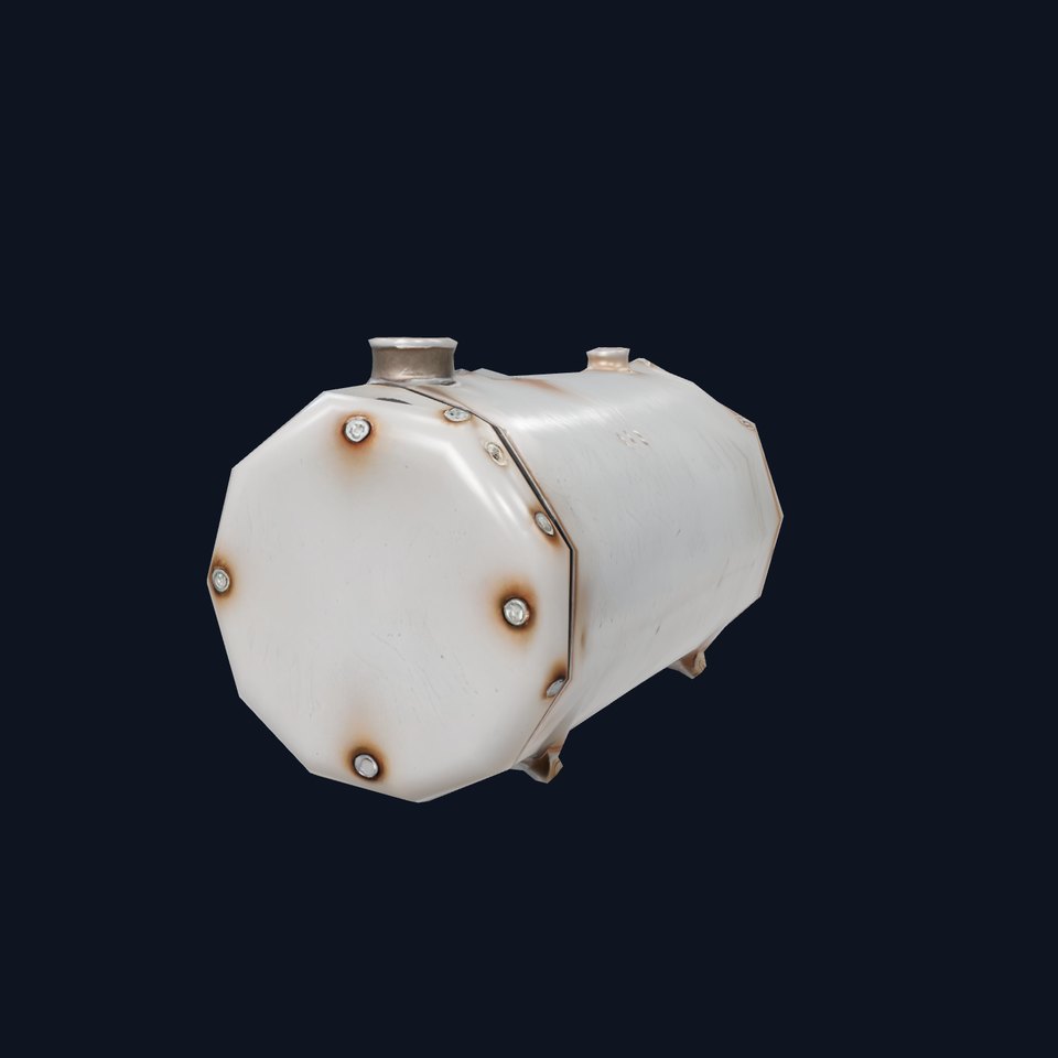 Rustic Metallic Barrel model pack