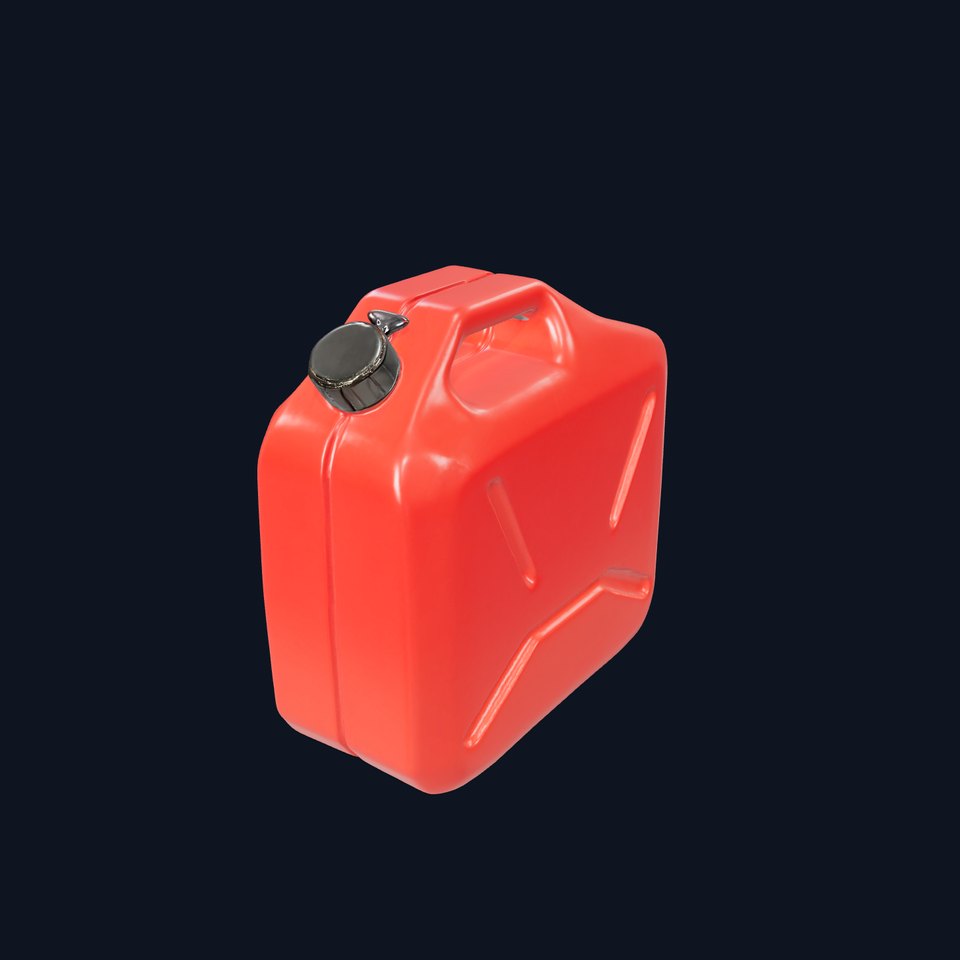 Red Plastic Fuel Canister model pack