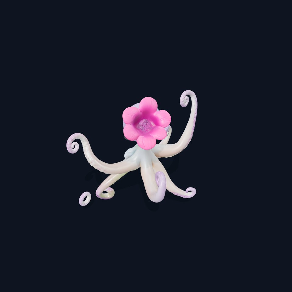 Playful Purple Octopus model pack