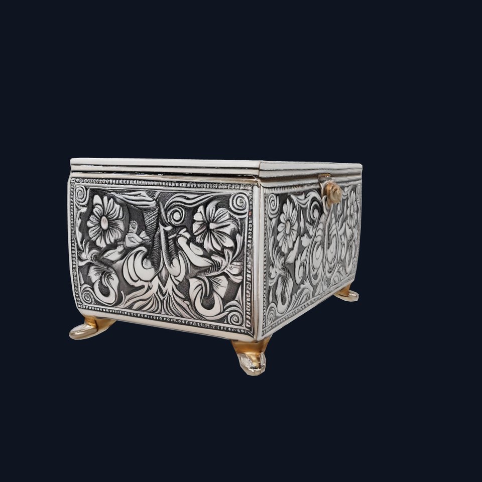 Ornate Silver Jewelry Box model pack viewer poster