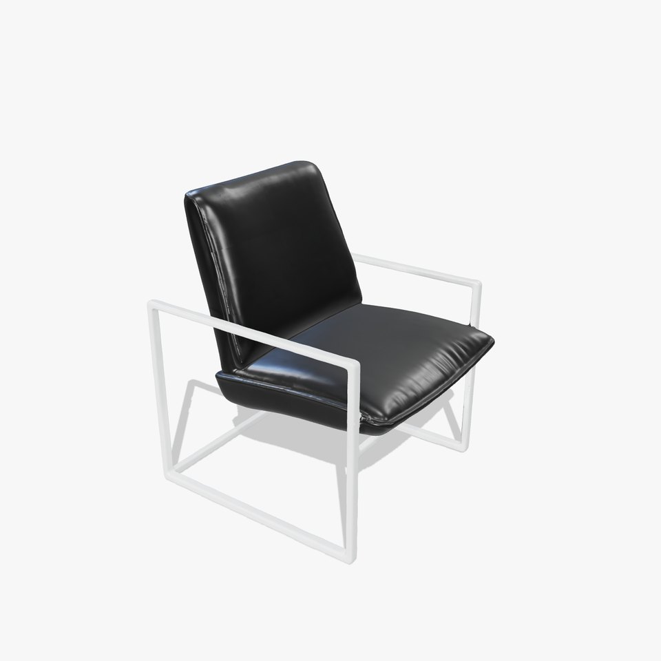 Sleek Black Armchair model pack