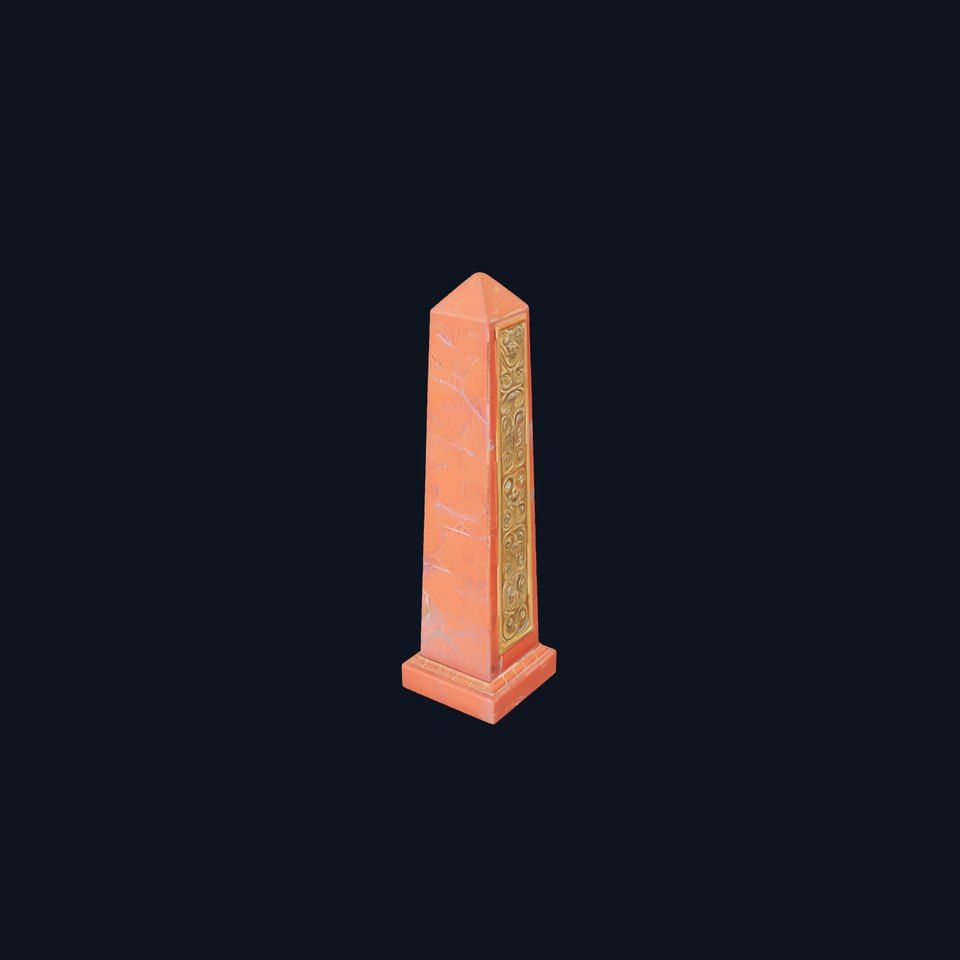 Ornate Red Obelisk model pack