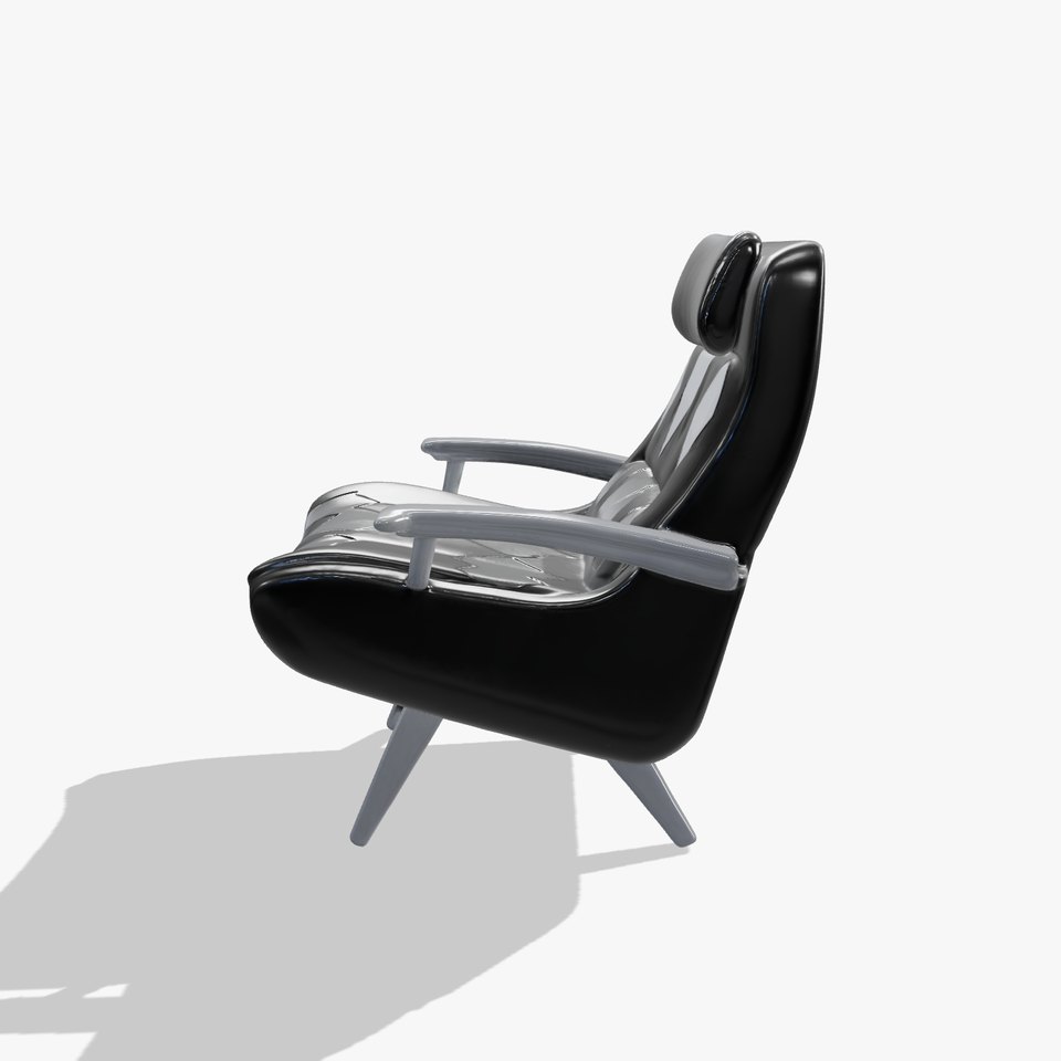 Modern Black Armchair model pack viewer poster