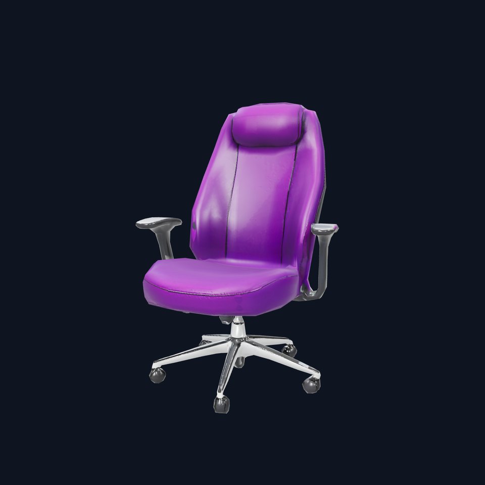 Purple Ergonomic Chair model pack