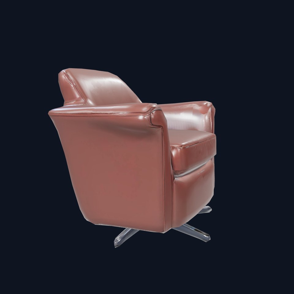 Luxurious Leather Armchair model pack