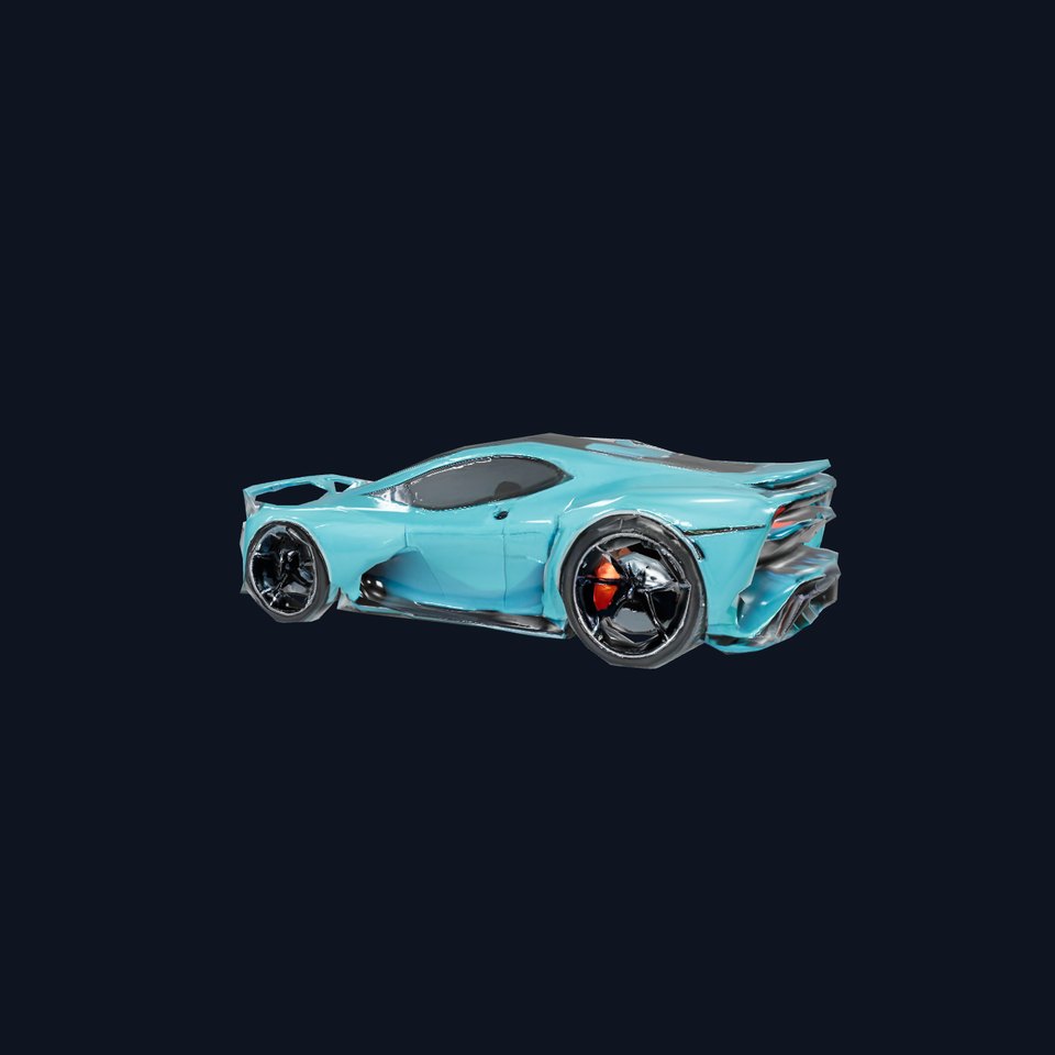 Turquoise Sports Car model pack