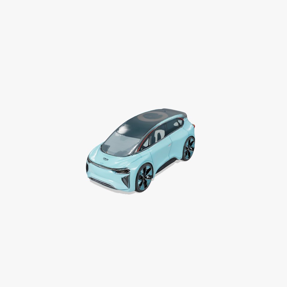 Sleek Cyan Electric Car model pack viewer poster